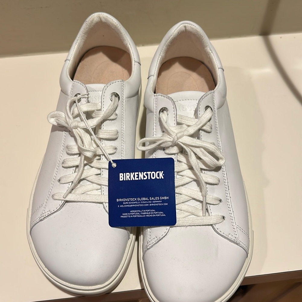 brand new men’s white birkenstock